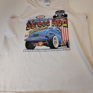 Vintage NSRA Street Rod Nationals Shirt 1998 Large Tank made in canada. Has cool